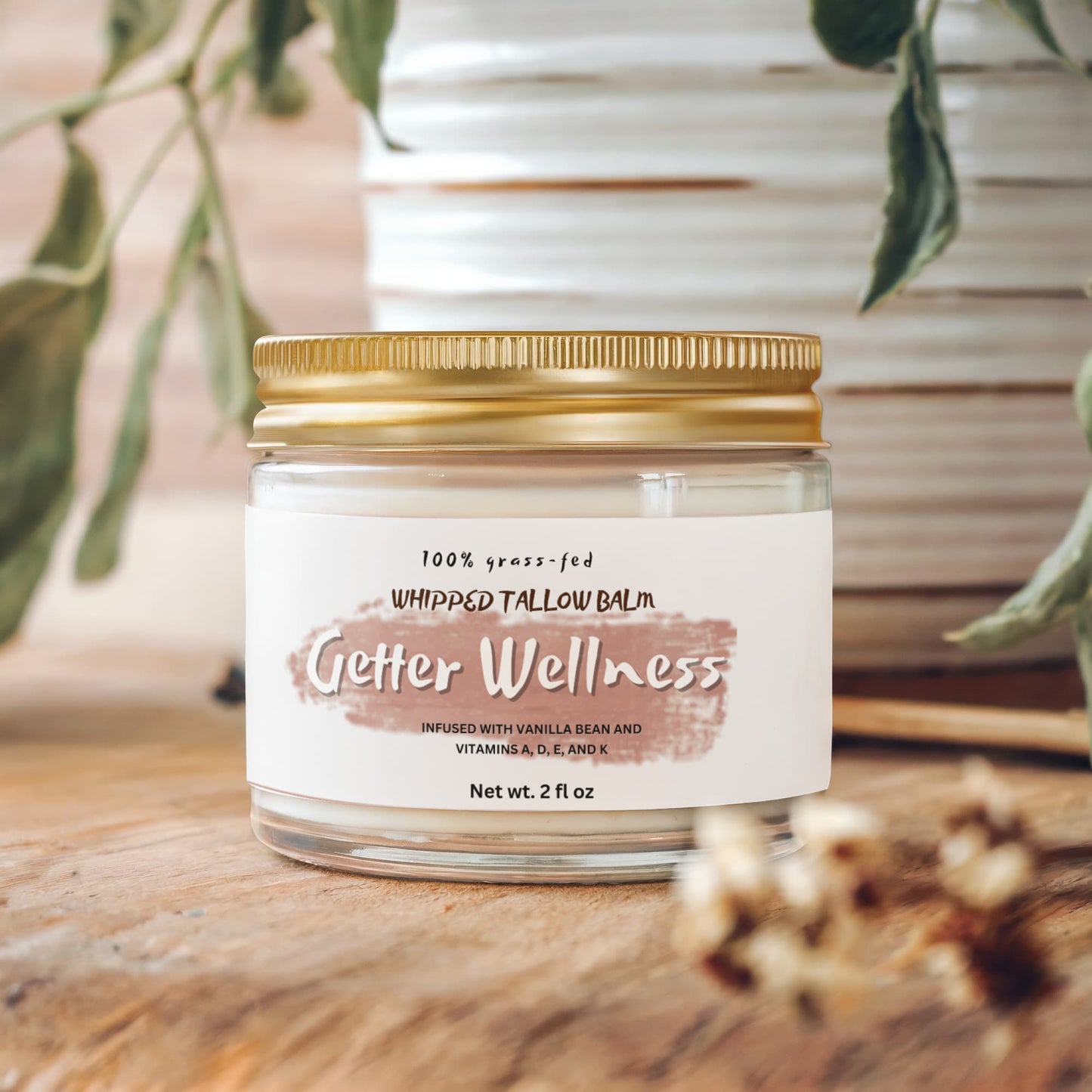 Whipped Grass-Fed Tallow Balm with Vanilla Bean