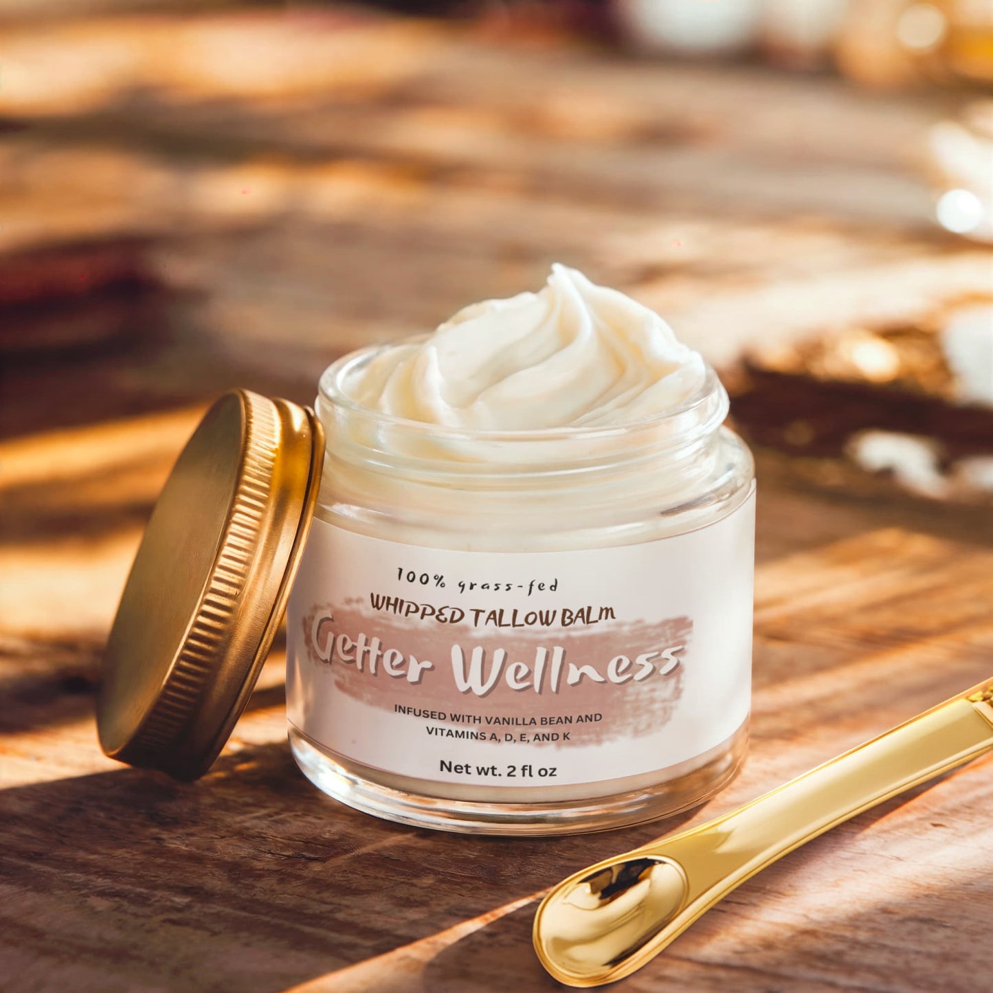 Whipped Grass-Fed Tallow Balm with Vanilla Bean